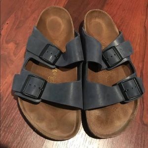 Navy Birkenstock sandals